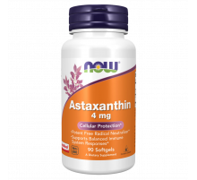 Астаксантин 4 мг, Astaxanthin 4 mg, Now Foods, 90 гелевых капсул