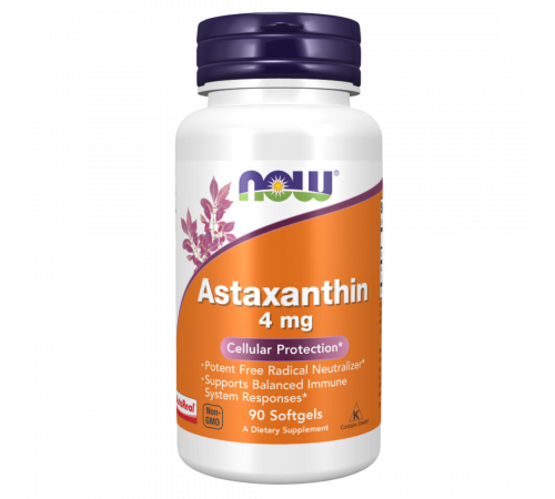 Астаксантин 4 мг, Astaxanthin 4 mg, Now Foods, 90 гелевых капсул Астаксантин 4 мг, Astaxanthin 4 mg, Now Foods, 90 гелевых капсул
