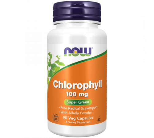 Хлорофилл 100 мг, Chlorophyll 100 mg, Now Foods, 90 вегетарианских капсул Хлорофилл 100 мг, Chlorophyll 100 mg, Now Foods, 90 вегетарианских капсул