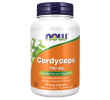Кордицепс 750 мг, Cordyceps 750 mg, Now Foods, 90 вегетарианских капсул