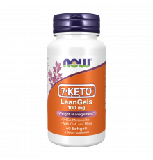 7-Кето ДГЭА LeanGels 100 мг, 7-Keto LeanGels 100 mg, Now Foods, 60 гелевых капсул
