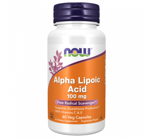 Альфа-липоевая кислота 100 мг, Alpha Lipoic Acid 100 mg, Now Foods, 60 вегетарианских капсул Альфа-липоевая кислота 100 мг, Alpha Lipoic Acid 100 mg, Now Foods, 60 вегетарианских капсул