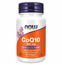 Коэнзим Q10 100 мг, CoQ10 100 mg, Now Foods, 50 гелевых капсул