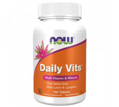 Витаминный комплекс Daily Vits Multi Vitamin & Mineral, Now Foods, 100 таблеток Витаминный комплекс Daily Vits Multi Vitamin & Mineral, Now Foods, 100 таблеток