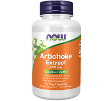 Экстракт артишока 450 мг, Artichoke Extract 450 mg, Now Foods, 90 вегетарианских капсул