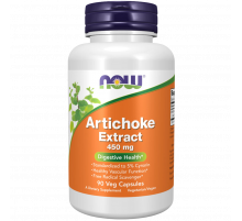 Экстракт артишока 450 мг, Artichoke Extract 450 mg, Now Foods, 90 вегетарианских капсул