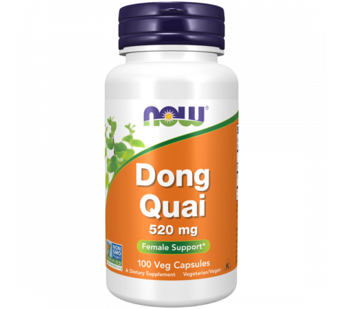 Донг Квай 520 мг, Dong Quai 520 mg, Now Foods, 100 вегетарианских капсул Донг Квай 520 мг, Dong Quai 520 mg, Now Foods, 100 вегетарианских капсул