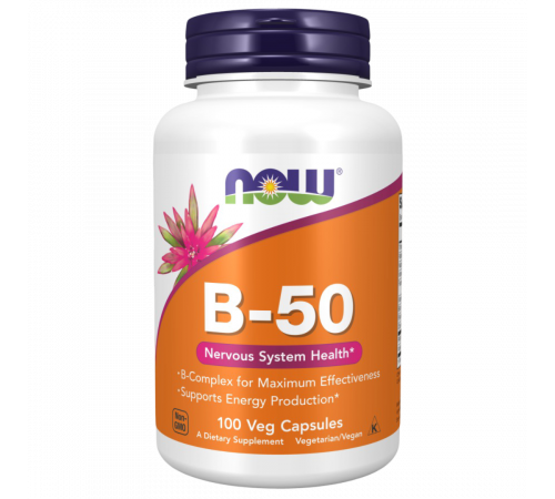 Комплекс B‑витаминов B‑50, B‑50,  Now Foods, 100 таблеток