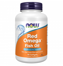 Рыбий жир с CoQ10, Red Omega Fish Oil, Now Foods, 90 гелевых капсул