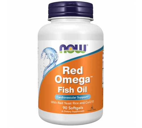 Рыбий жир с CoQ10, Red Omega Fish Oil, Now Foods, 90 гелевых капсул Рыбий жир с CoQ10, Red Omega Fish Oil, Now Foods, 90 гелевых капсул