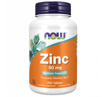 Цинк 50 мг, Zinc 50 mg, Now Foods, 250 таблеток