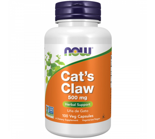 Кошачий коготь 500 мг, Cat's Claw 500 mg, Now Foods, 100 вегетарианских капсул Кошачий коготь 500 мг, Cat's Claw 500 mg, Now Foods, 100 вегетарианских капсул