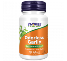 Экстракт чеснока 1000 мг, Odorless Garlic 1000 mg, Now Foods, 100 гелевых капсул