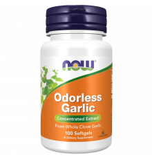 Экстракт чеснока 1000 мг, Odorless Garlic 1000 mg, Now Foods, 100 гелевых капсул