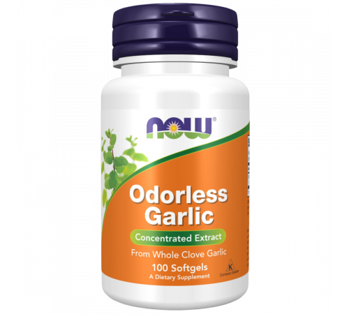 Экстракт чеснока 1000 мг, Odorless Garlic 1000 mg, Now Foods, 100 гелевых капсул