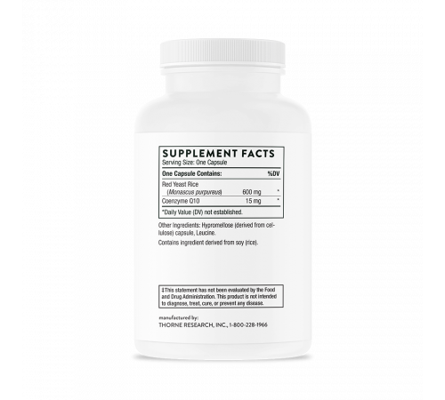 Красный рис и коэнзим Q10, Red Yeast Rice + CoQ10 (Choleast), Thorne Research, 120 капсул Красный рис и коэнзим Q10, Red Yeast Rice + CoQ10 (Choleast), Thorne Research, 120 капсул