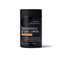 Куркумин с биоперином, Turmeric Curcumin with Coconut Oil and BioPerine, Sports Research, 60 капсул