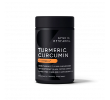 Куркумин с биоперином, Turmeric Curcumin with Coconut Oil and BioPerine, Sports Research, 60 капсул