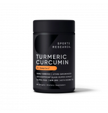 Куркумин с биоперином, Turmeric Curcumin with Coconut Oil and BioPerine, Sports Research, 60 капсул