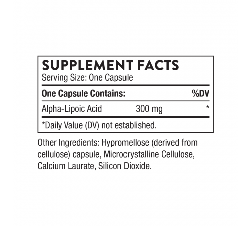 Альфа-липоевая кислота, Alpha-Lipoic Acid, Thorne Research, 60 капсул Альфа-липоевая кислота, Alpha-Lipoic Acid, Thorne Research, 60 капсул