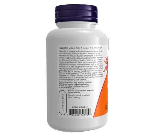 Витамин C, C-500 Calcium Ascorbate, Now Foods, 100 капсул Витамин C, C-500 Calcium Ascorbate, Now Foods, 100 капсул