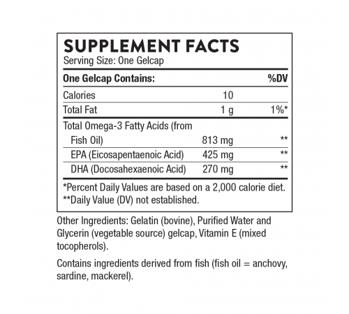 Рыбий жир, Омега-3 Super EPA, Thorne Research, 90 капсул Рыбий жир, Омега-3 Super EPA, Thorne Research, 90 капсул