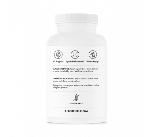 Аминокислота L-глутамин, L-Glutamine, Thorne Research, 90 капсул Аминокислота L-глутамин, L-Glutamine, Thorne Research, 90 капсул