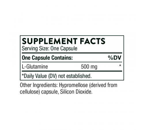 Аминокислота L-глутамин, L-Glutamine, Thorne Research, 90 капсул Аминокислота L-глутамин, L-Glutamine, Thorne Research, 90 капсул