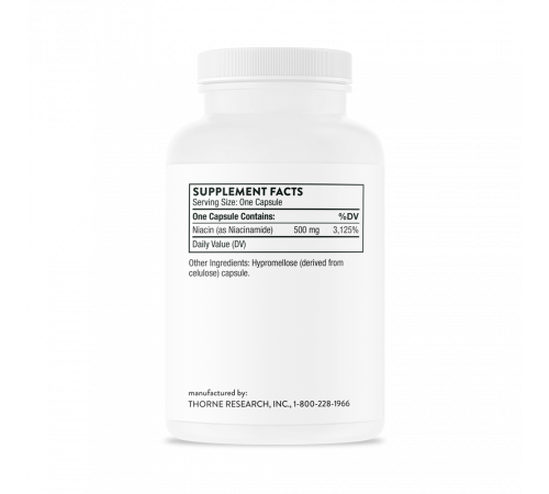 Витамин РР (В3) Ниацинамид, Niacinamide, Thorne Research, 180 капсул Витамин РР (В3) Ниацинамид, Niacinamide, Thorne Research, 180 капсул