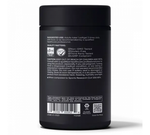 Конъюгированная линолевая кислота 95% 1250 мг, CLA 95% 1250 mg, Sports Research, 180 желатиновых капсул Конъюгированная линолевая кислота 95% 1250 мг, CLA 95% 1250 mg, Sports Research, 180 желатиновых капсул