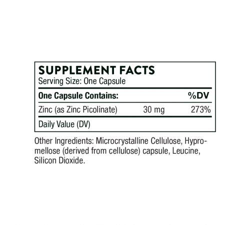 Пиколинат цинка 30мг, Zinc Picolinate 30mg, Thorne Research, 180 капсул Пиколинат цинка 30мг, Zinc Picolinate 30mg, Thorne Research, 180 капсул