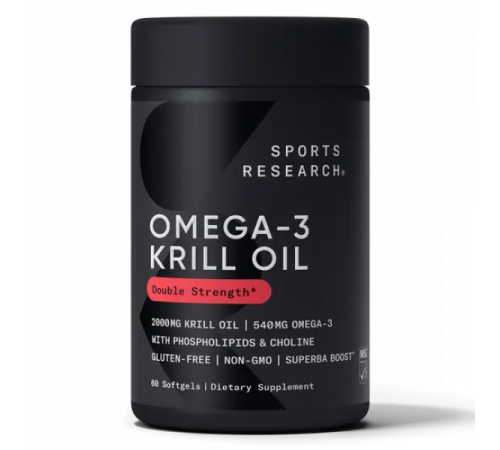 Масло Криля Омега-3 1000 мг, Omega-3 Antarctic Krill Oil, Sports Research, 60 гелевых капсул Масло Криля Омега-3 1000 мг, Omega-3 Antarctic Krill Oil, Sports Research, 60 гелевых капсул