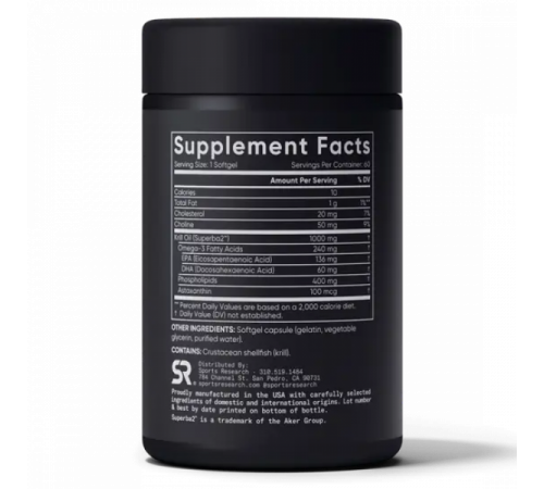 Масло Криля Омега-3 1000 мг, Omega-3 Antarctic Krill Oil, Sports Research, 60 гелевых капсул Масло Криля Омега-3 1000 мг, Omega-3 Antarctic Krill Oil, Sports Research, 60 гелевых капсул