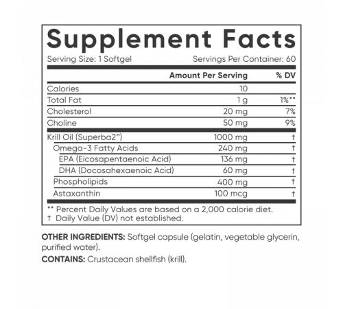 Масло Криля Омега-3 1000 мг, Omega-3 Antarctic Krill Oil, Sports Research, 60 гелевых капсул Масло Криля Омега-3 1000 мг, Omega-3 Antarctic Krill Oil, Sports Research, 60 гелевых капсул