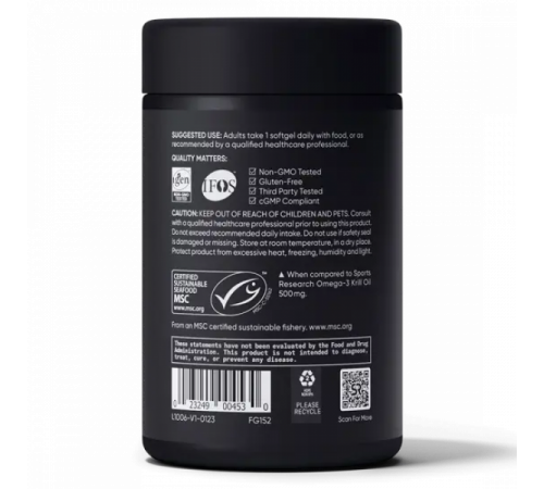 Масло Криля Омега-3 1000 мг, Omega-3 Antarctic Krill Oil, Sports Research, 60 гелевых капсул Масло Криля Омега-3 1000 мг, Omega-3 Antarctic Krill Oil, Sports Research, 60 гелевых капсул