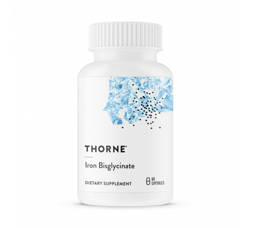 Бисглицинат железа, Iron Bisglycinate, Thorne Research, 60 капсул Бисглицинат железа, Iron Bisglycinate, Thorne Research, 60 капсул