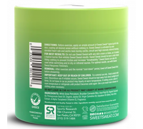 Спортивная мазь с ароматом цитруса, Jar XL Citrus Mint, Sweet Sweat, 383 г. Спортивная мазь с ароматом цитруса, Jar XL Citrus Mint, Sweet Sweat, 383 г.