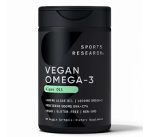 Веган Омега-3, Vegan Omega-3 from Algae Oil, Sports Research, 60 вегетарианских капсул