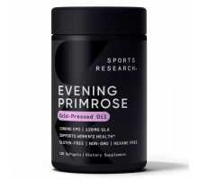 Масло примулы вечерней 1300 мг, Evening Primrose Oil 1300 mg, Sports Research, 120 гелевых капсул