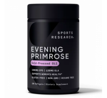 Масло примулы вечерней 1300 мг, Evening Primrose Oil 1300 mg, Sports Research, 120 гелевых капсул