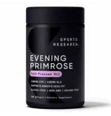 Масло примулы вечерней 1300 мг, Evening Primrose Oil 1300 mg, Sports Research, 120 гелевых капсул
