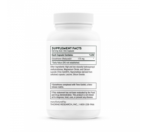 Антиоксидант Глутатион-SR, Glutathione-SR, NSF Certified Sport, Thorne Research, 60 капсул Антиоксидант Глутатион-SR, Glutathione-SR, NSF Certified Sport, Thorne Research, 60 капсул