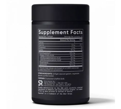 Масло Криля Омега-3 500 мг, Omega-3 Antarctic Krill Oil, Sports Research, 120 гелевых капсул Масло Криля Омега-3 500 мг, Omega-3 Antarctic Krill Oil, Sports Research, 120 гелевых капсул