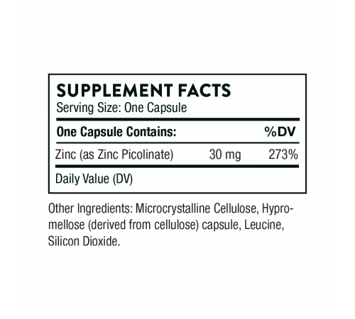 Пиколинат Цинка 30мг, Zinc Picolinate 30mg, Thorne Research, 60 капсул Пиколинат Цинка 30мг, Zinc Picolinate 30mg, Thorne Research, 60 капсул