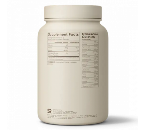 Пептиды коллагена без вкуса, Collagen Peptides Unflavored, Sports Research, 907 г. Пептиды коллагена без вкуса, Collagen Peptides Unflavored, Sports Research, 907 г.