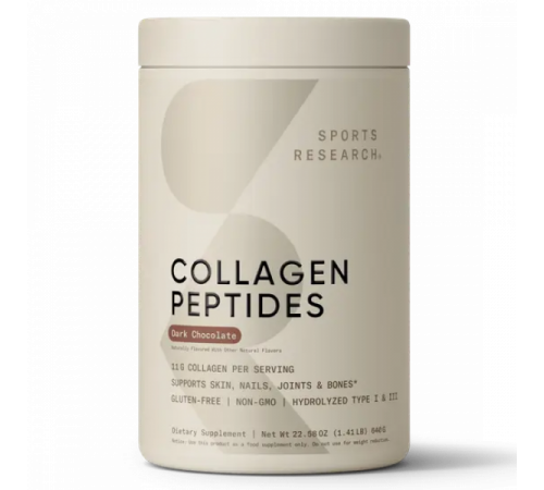 Пептиды коллагена "Темный Шоколад", Collagen Peptides Dark Chocolate, Sports Research, 454 г. Пептиды коллагена "Темный Шоколад", Collagen Peptides Dark Chocolate, Sports Research, 454 г.