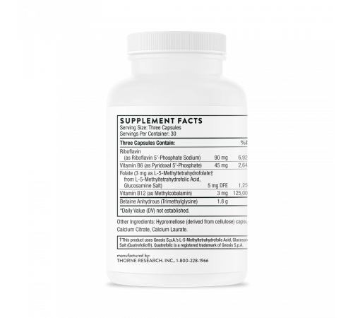 Комплекс витаминов В, Methyl-Guard Plus, Thorne Research, 90 капсул Комплекс витаминов В, Methyl-Guard Plus, Thorne Research, 90 капсул