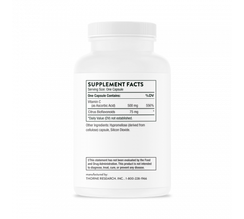 Витамин С c флавоноидами, Vitamin C with Flavonoids, Thorne Research, 90 капсул Витамин С c флавоноидами, Vitamin C with Flavonoids, Thorne Research, 90 капсул