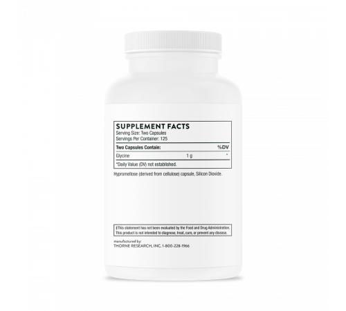 Глицин, Glycine 500 mg, Thorne Research, 250 капсул Глицин, Glycine 500 mg, Thorne Research, 250 капсул