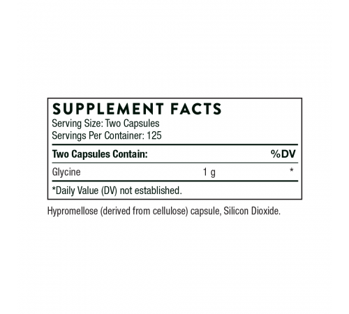 Глицин, Glycine 500 mg, Thorne Research, 250 капсул Глицин, Glycine 500 mg, Thorne Research, 250 капсул